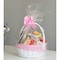 Vintiquewise White Round Willow Gift Basket, with Pink and White Gingham Liner and Handles, Large QI004550PK.L - alternate 5
